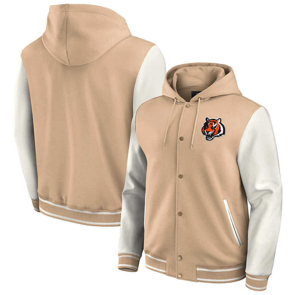 Veste à capuche boutons-pression en mélange de coton pour homme la collection Darius Rucker Fanatics des Bengals Cincinnati