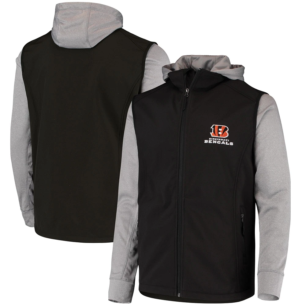 Men's Dunbrooke Black/Gray Cincinnati Bengals Alpha Full-Zip Jacket