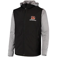 Blouson Dunbrooke Alpha des Cincinnati Bengals entièrement zippé pour homme, noir/gris