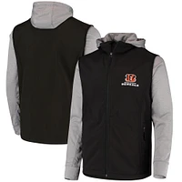 Blouson Dunbrooke Alpha des Cincinnati Bengals entièrement zippé pour homme, noir/gris