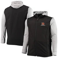 Men's Dunbrooke Black/Gray Cincinnati Bengals Big & Tall Alpha Full-Zip Hoodie Jacket