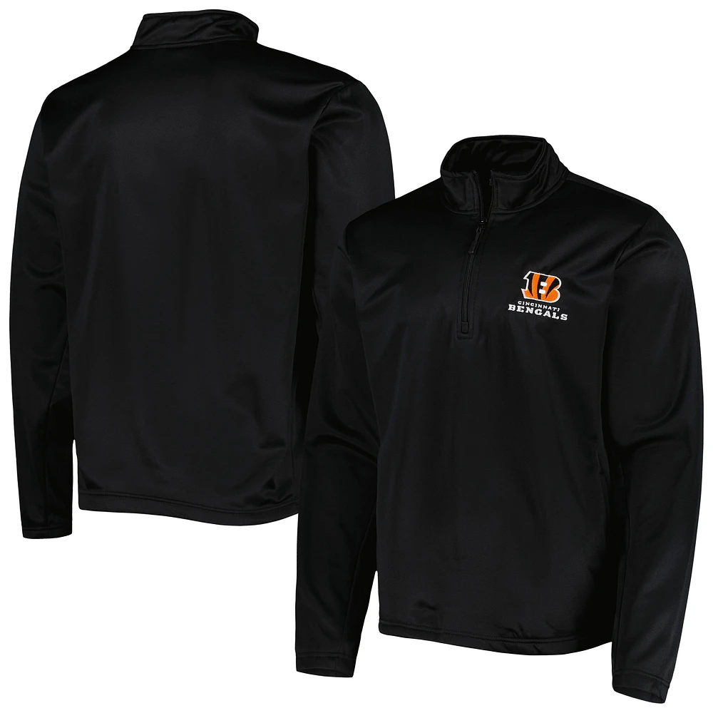 Men's Dunbrooke Black Cincinnati Bengals All-Star Tech Quarter-Zip Top