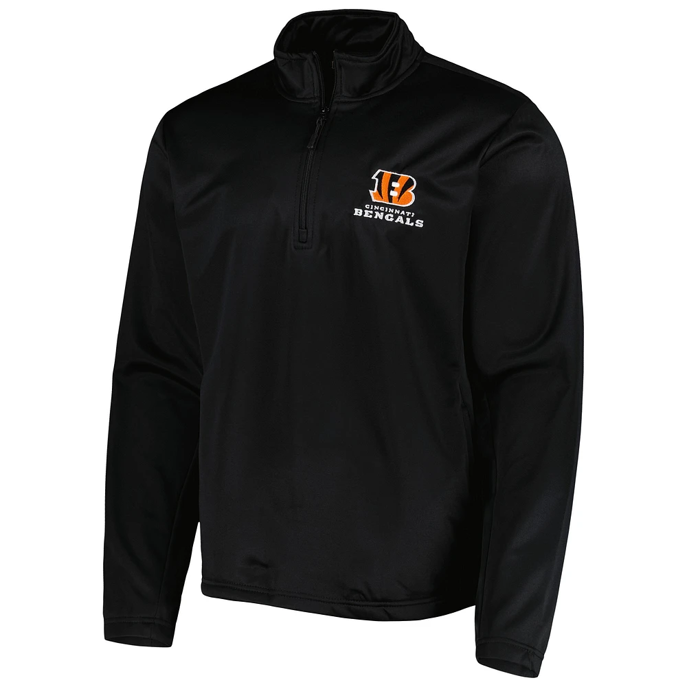 Men's Dunbrooke Black Cincinnati Bengals All-Star Tech Quarter-Zip Top