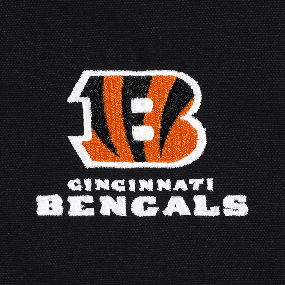 Men's Dunbrooke Black Cincinnati Bengals Big & Tall Dakota Canvas Hoodie Full-Zip Jacket