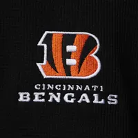Men's Dunbrooke Black Cincinnati Bengals Logo Maverick Thermal Henley Long Sleeve T-Shirt