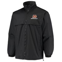 Men's Dunbrooke Black Cincinnati Bengals Triumph Fleece Full-Zip Jacket