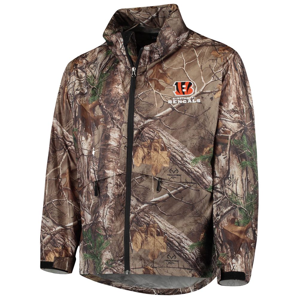 Men's Cincinnati Bengals Dunbrooke Realtree Camo Circle Sportsman  Waterproof Packable Full-Zip Jacket