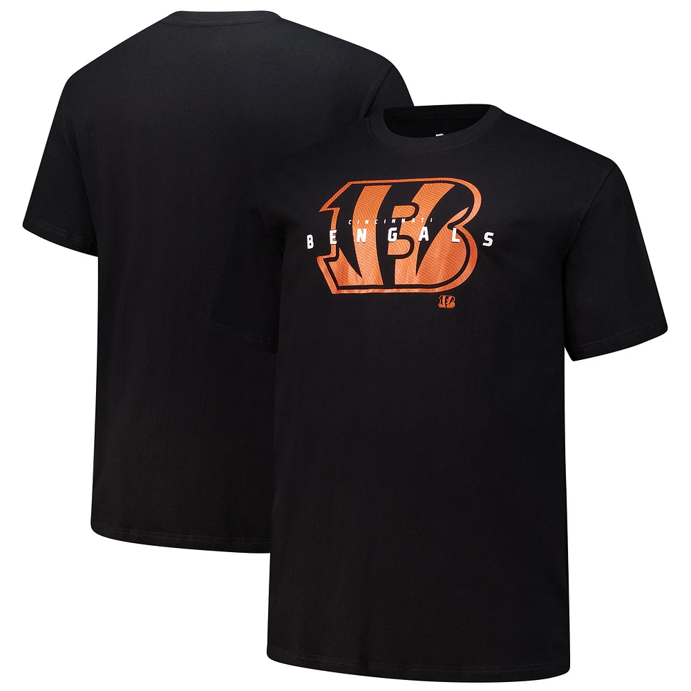 T-shirt coordonné Fanatics Black Cincinnati Bengals Big & Tall pour hommes