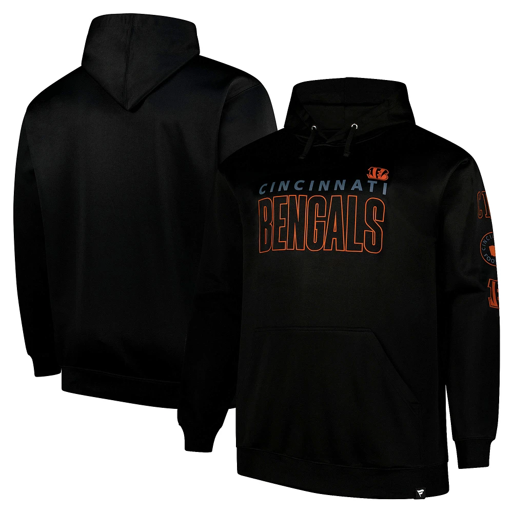 Sweat à capuche en polaire noir Fanatics Cincinnati Bengals Big & Tall pour hommes