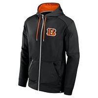 Men's Fanatics Black Cincinnati Bengals Defender Full-Zip Hoodie