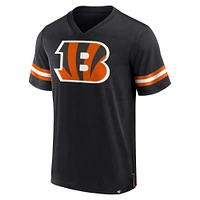 Men's Fanatics  Black Cincinnati Bengals Jersey Tackle V-Neck T-Shirt