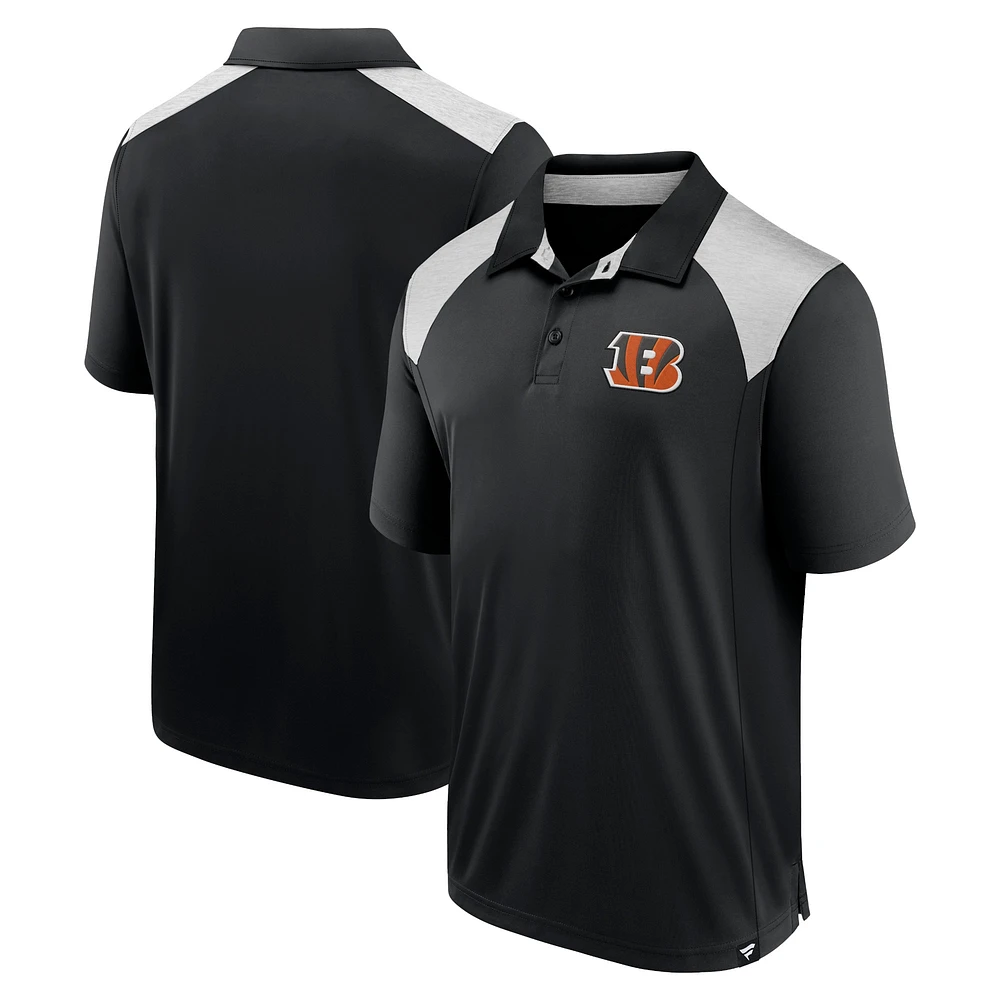 Polo primaire noir Fanatics des Bengals de Cincinnati pour hommes