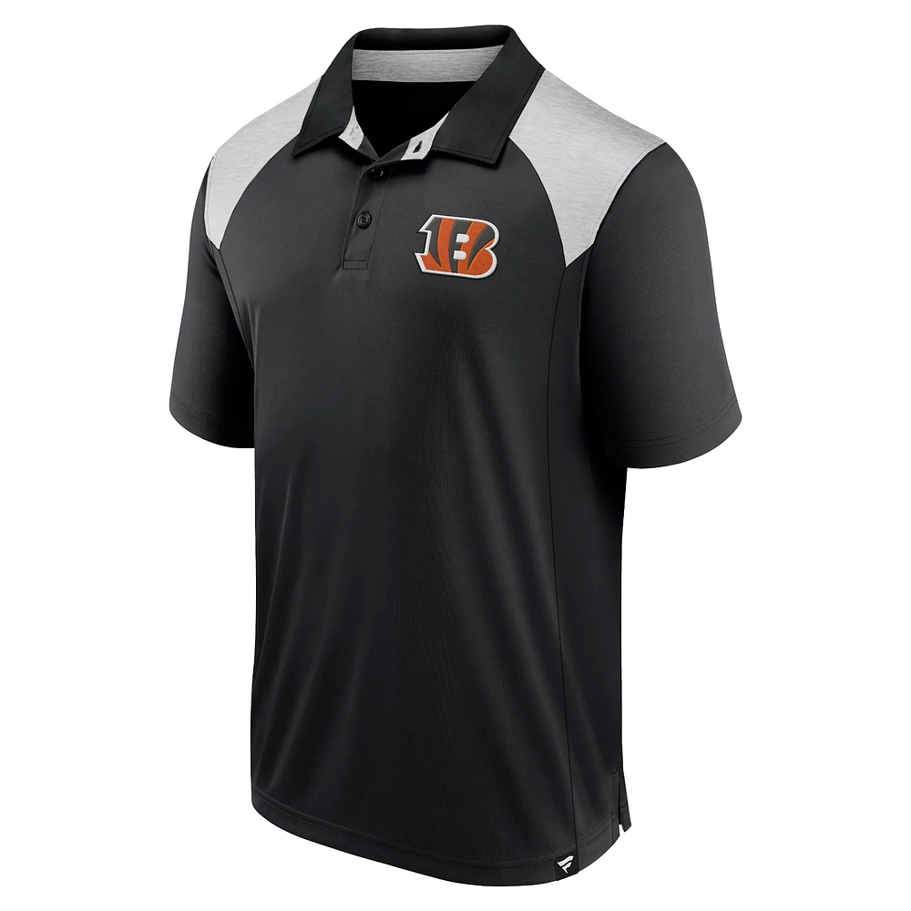 Polo primaire noir Fanatics des Bengals de Cincinnati pour hommes