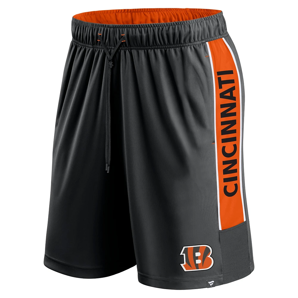 Short noir Fanatics pour hommes des Bengals de Cincinnati Gagnez le match