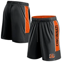 Short noir Fanatics pour hommes des Bengals de Cincinnati Gagnez le match