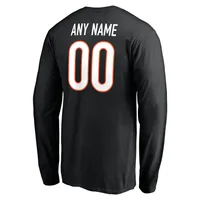 Men's Cincinnati Bengals Fanatics Branded Black Team Authentic Personalized  Name & Number T-Shirt