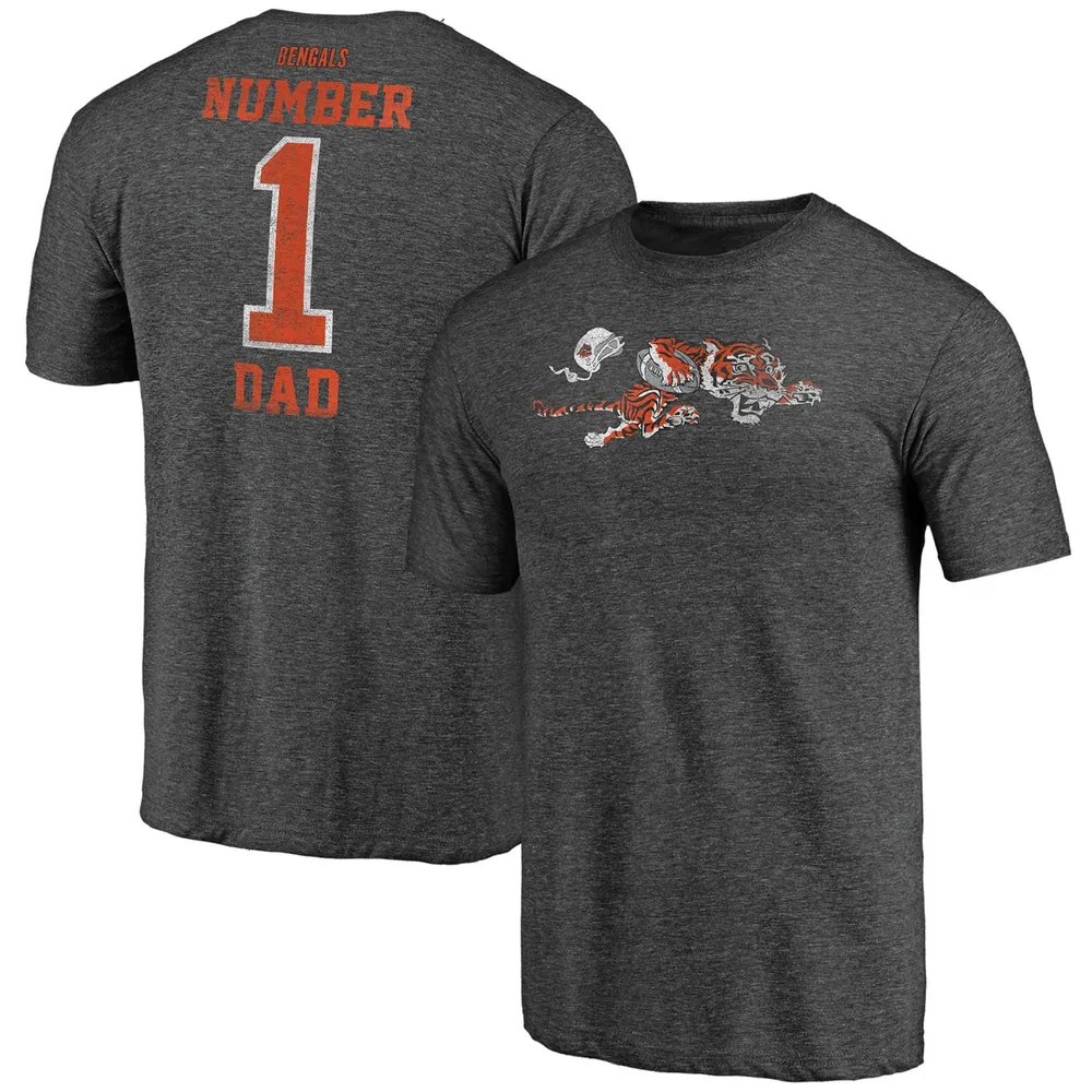 FANATICS Men's Fanatics Branded Black Cincinnati Bengals #1 Dad T