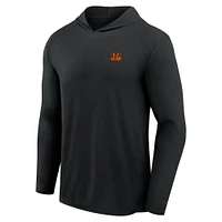 T-shirt à capuche manches longues Fanatics gris Cincinnati Bengals Front Office Power Mono pour hommes