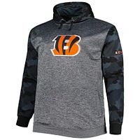 Chandail à capuchon camouflage Big & Tall Fanatics Heather Charcoal pour hommes des Bengals de Cincinnati