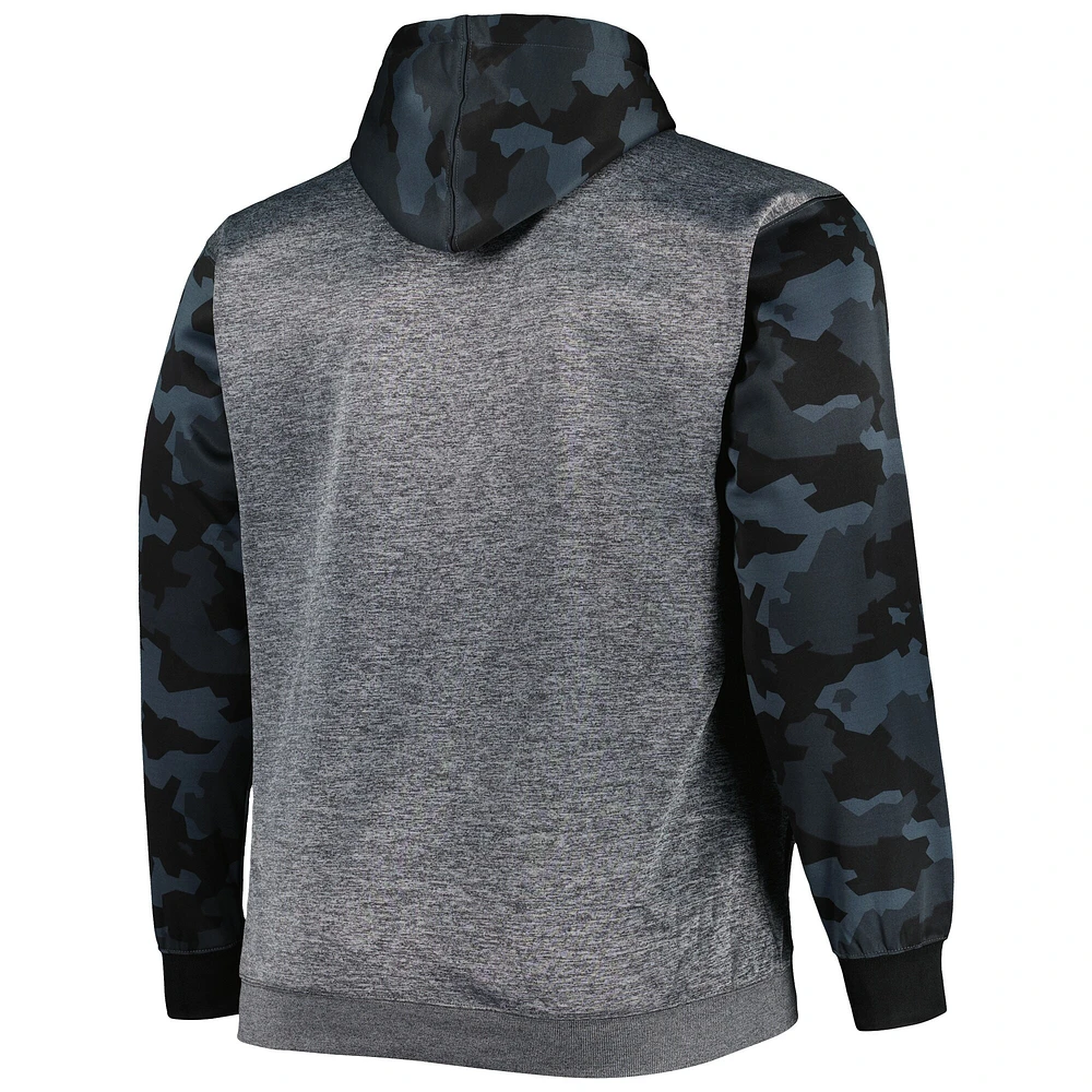 Chandail à capuchon camouflage Big & Tall Fanatics Heather Charcoal pour hommes des Bengals de Cincinnati