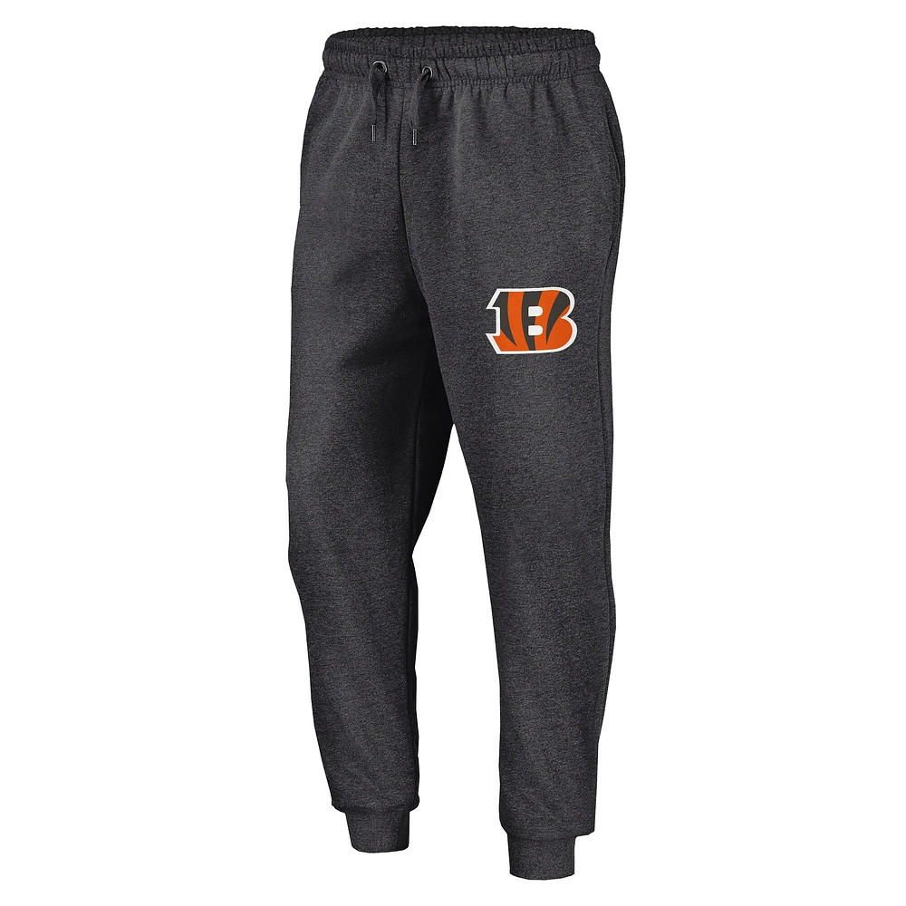 Pantalon de jogging en polaire Boost Fanatics Heather Charcoal Cincinnati Bengals pour homme