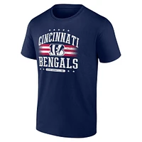 T-shirt Americana Fanatics bleu marine pour hommes des Bengals de Cincinnati