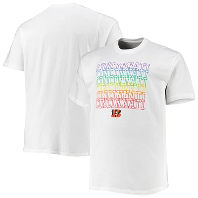 T-shirt blanc fanatiques pour hommes des Bengals de Cincinnati Big & Tall City Pride