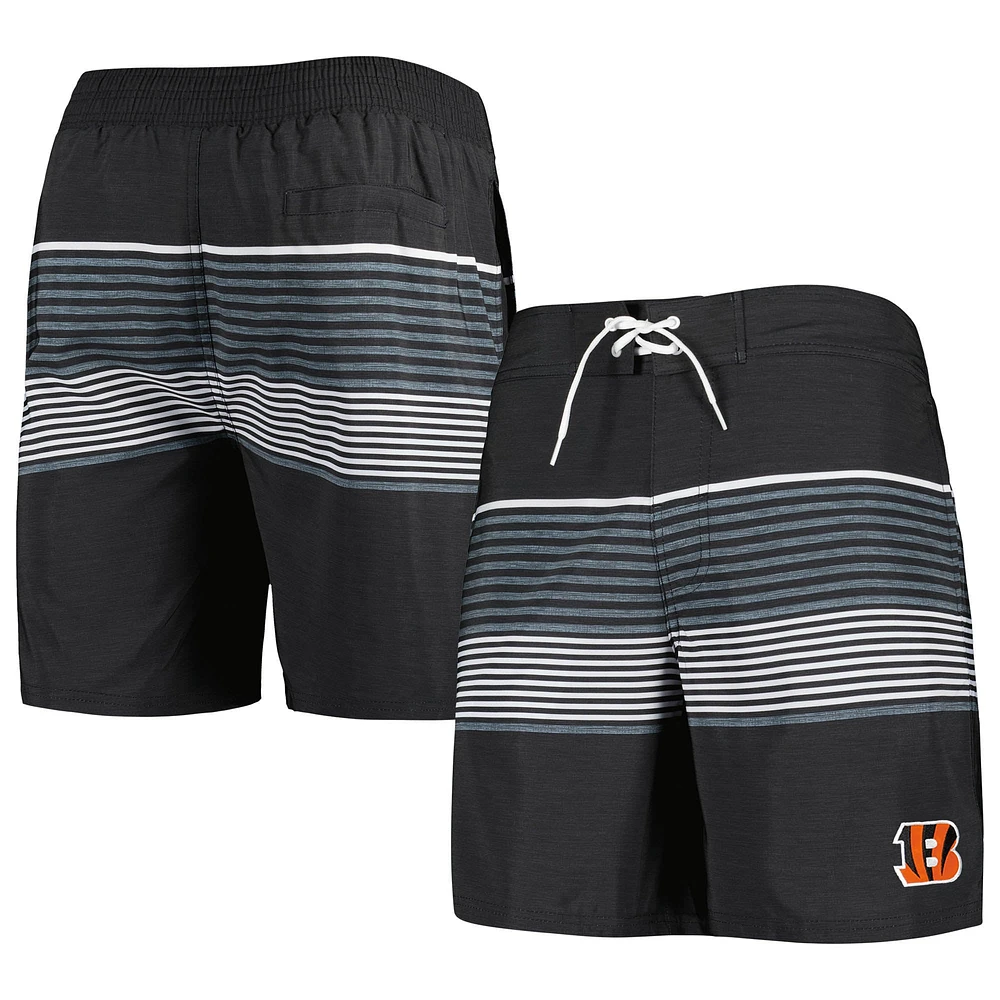 Short de bain Cincinnati Bengals Coastline Volley G-III Sports by Carl Banks pour homme Noir