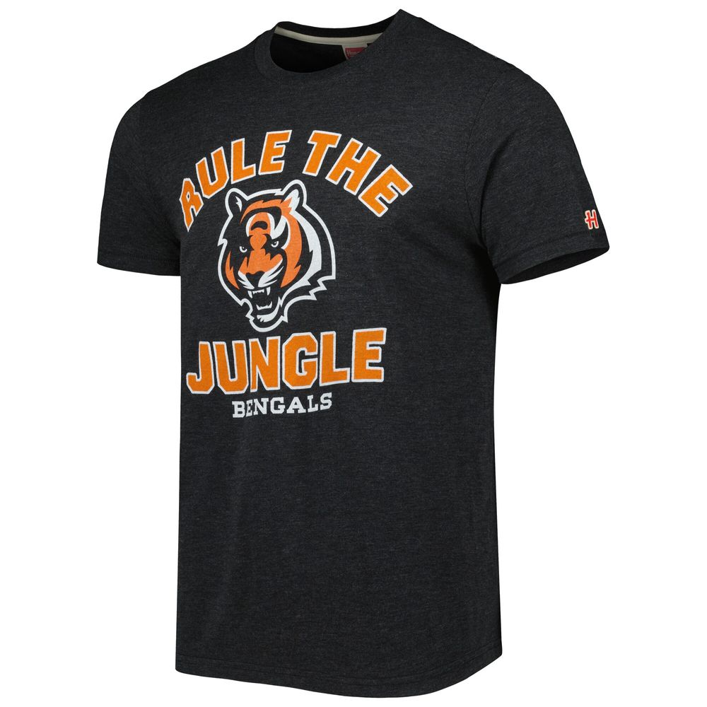 Men's Homage Charcoal Cincinnati Bengals Hyper Local Tri-Blend T-Shirt