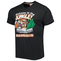 Men's Homage Charcoal Cincinnati Bengals Stadium Tri-Blend T-Shirt