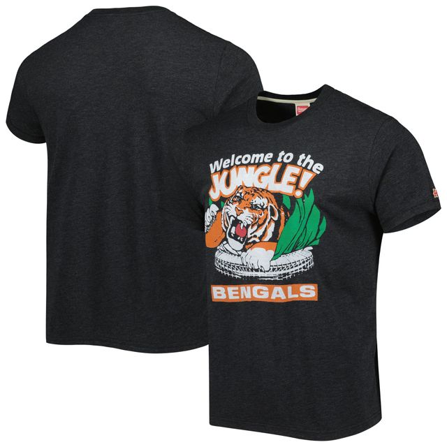 T-shirt Tri-Blend Homage Charcoal Cincinnati Bengals Stadium pour homme