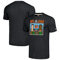 Men's Homage Joe Burrow & Ja'Marr Chase Black Cincinnati Bengals NFL Jam Tri-Blend T-Shirt