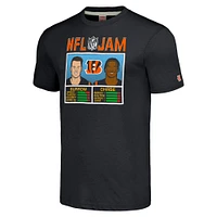 Men's Homage Joe Burrow & Ja'Marr Chase Black Cincinnati Bengals NFL Jam Tri-Blend T-Shirt