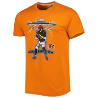 Men's Homage Joe Burrow Heathered Orange Cincinnati Bengals