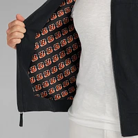 Veste légère à fermeture éclair intégrale Cincinnati Bengals Cover-4 Tri-Blend pour homme de J. Palmer Black