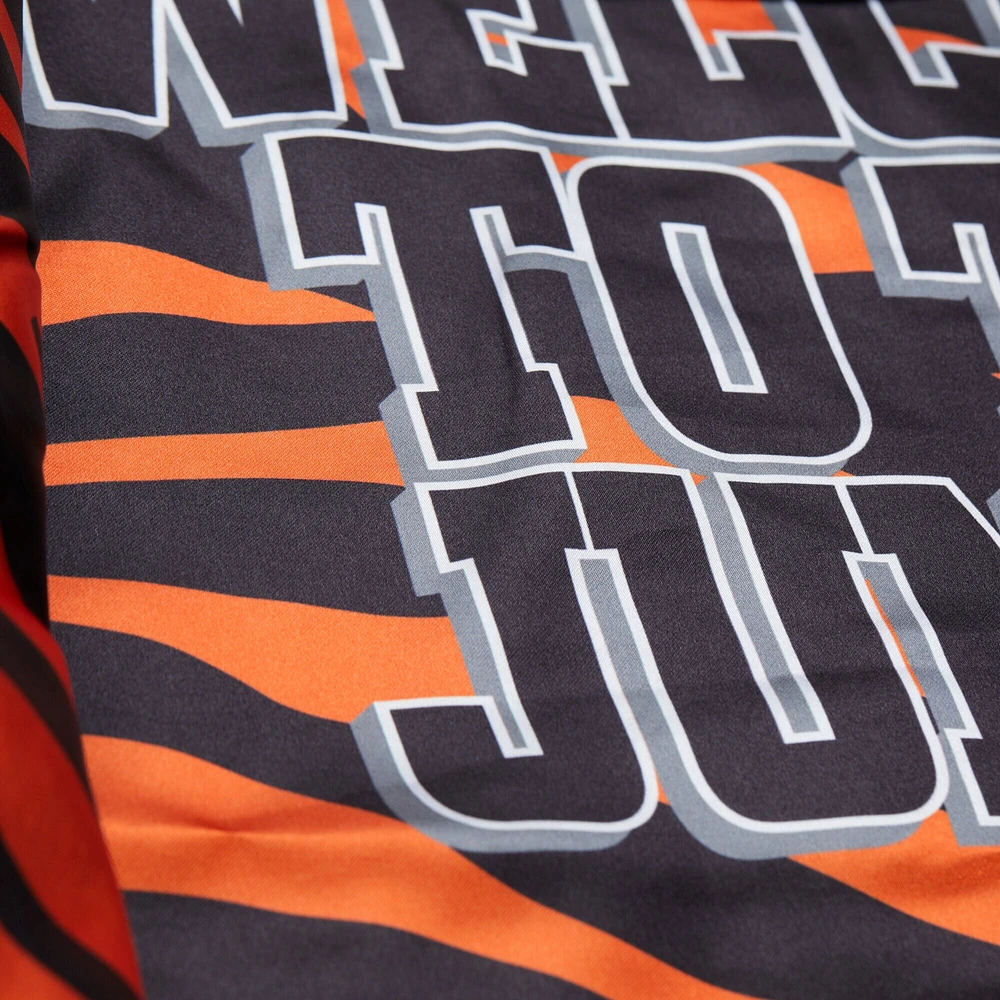 Men's Mitchell & Ness Black Cincinnati Bengals Double Down Satin Full-Snap Jacket
