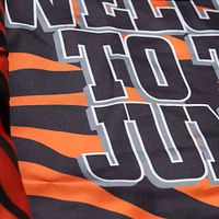 Men's Mitchell & Ness Black Cincinnati Bengals Double Down Satin Full-Snap Jacket