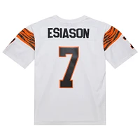 Maillot réplique Mitchell & Ness Boomer Esiason blanc pour homme des Bengals de Cincinnati 1984 Legacy