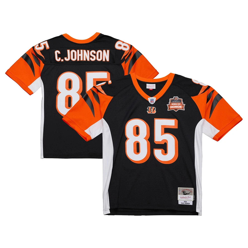 Maillot réplique Mitchell & Ness Chad Johnson noir pour homme des Bengals de Cincinnati 2004 Legacy