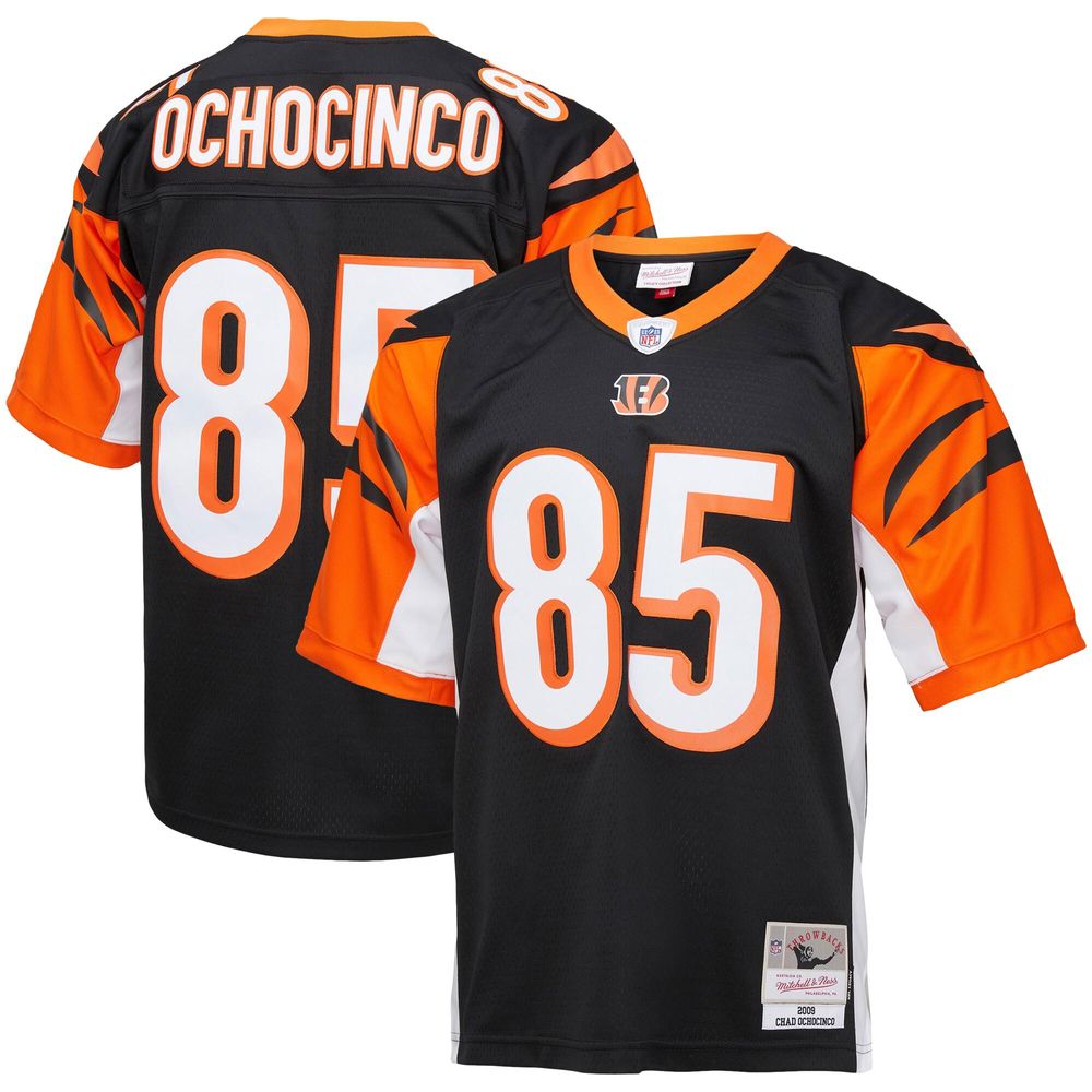 Men's Mitchell & Ness Chad Ochocinco Black Cincinnati Bengals Big Tall 2009 Retired Player Replica Jersey