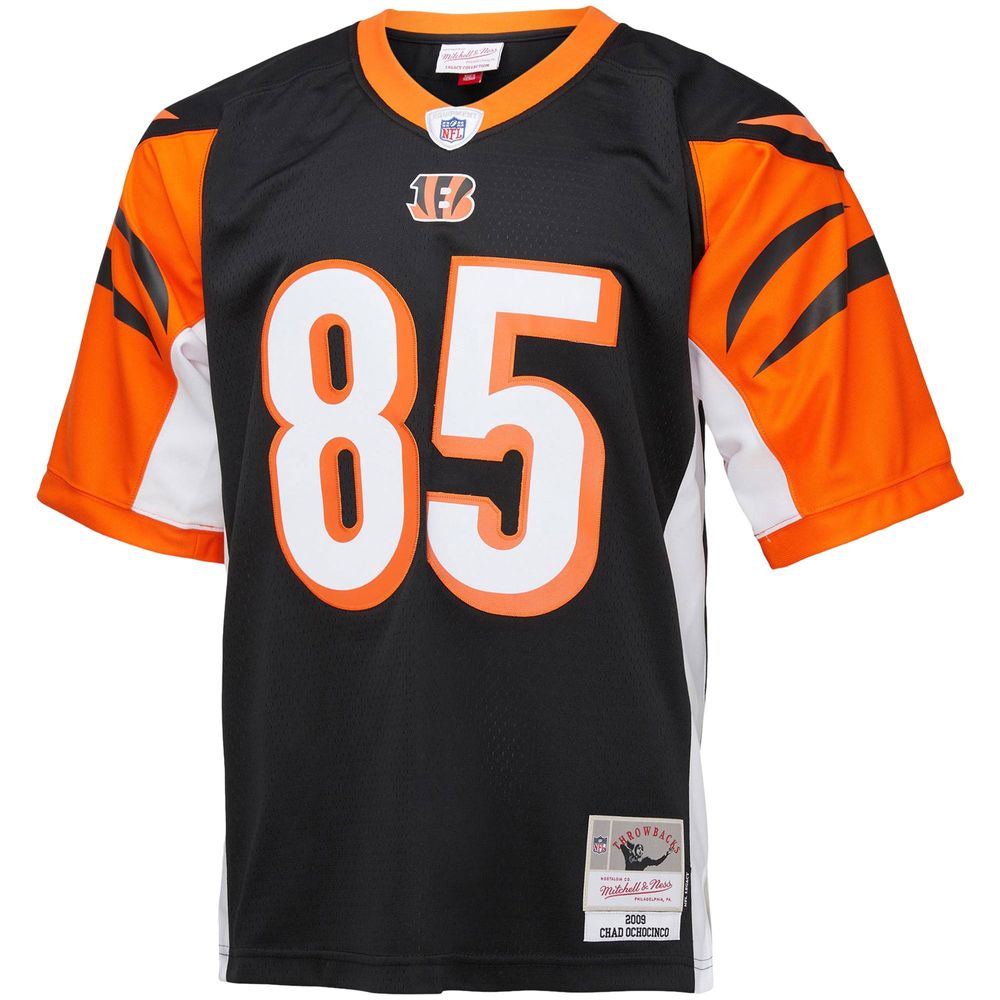 Men's Mitchell & Ness Chad Ochocinco Black Cincinnati Bengals Big Tall 2009 Retired Player Replica Jersey