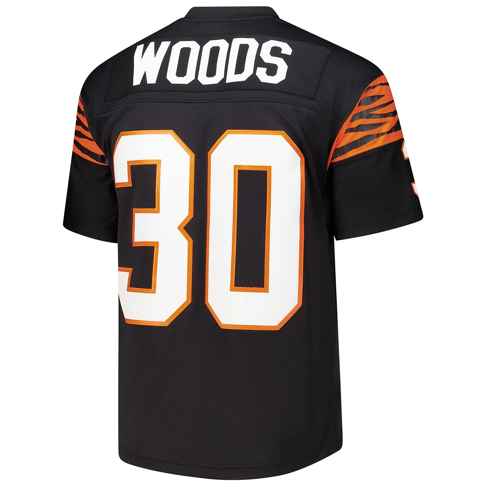 Maillot réplique Mitchell & Ness Ickey Woods noir pour homme des Bengals de Cincinnati 1988 Legacy