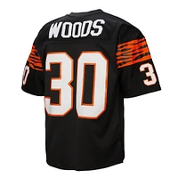 Maillot réplique Mitchell & Ness Ickey Woods noir pour homme des Bengals de Cincinnati 1988 Legacy