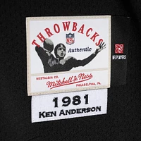 Men's Mitchell & Ness Ken Anderson Black Cincinnati Bengals 1981 Authentic Throwback Retired Player Jersey