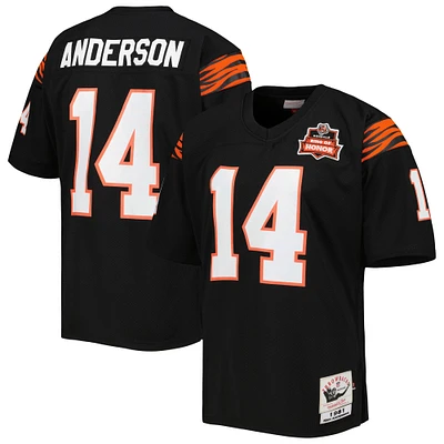 Mitchell & Ness Ken Anderson noir Cincinnati Bengals 1981 authentique maillot de joueur retraité