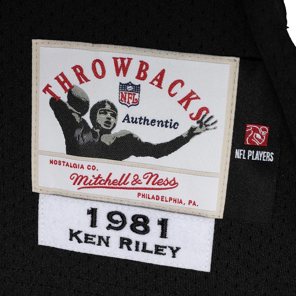 Mitchell & Ness Ken Riley noir Cincinnati Bengals 1981 authentique maillot de joueur retraité