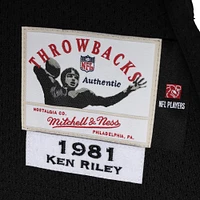 Men's Mitchell & Ness Ken Riley Black Cincinnati Bengals 1981 Authentic Throwback Retired Player Jersey