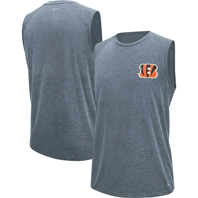 T-shirt sans manches MSX by Michael Strahan pour homme des Bengals de Cincinnati, gris