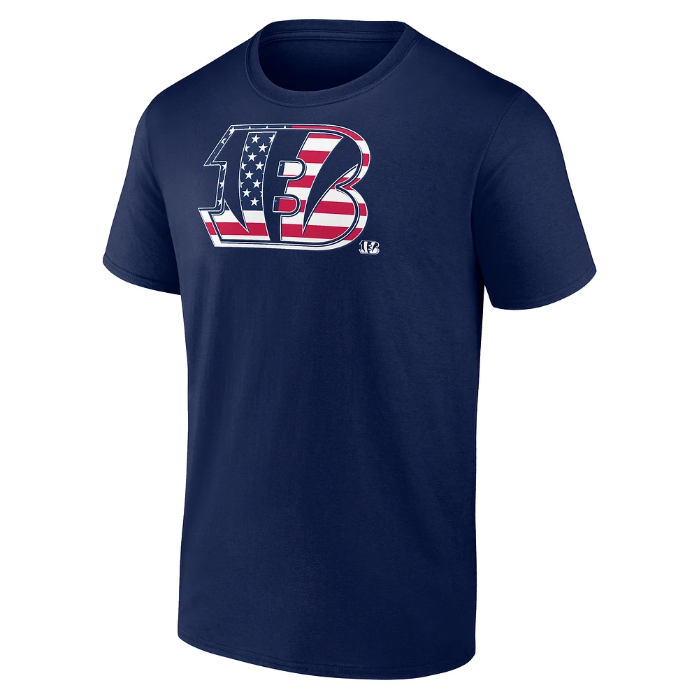 Men's Navy Cincinnati Bengals Americana T-Shirt