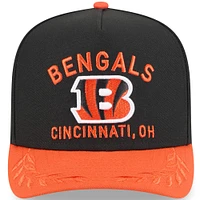 Men's New Era Black/Orange Cincinnati Bengals 2025 NFL Draft 9FIFTY A-Frame Snapback Hat